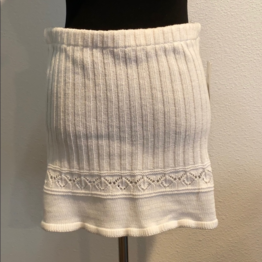 Playboy White Knit Skirt Pink Bunny